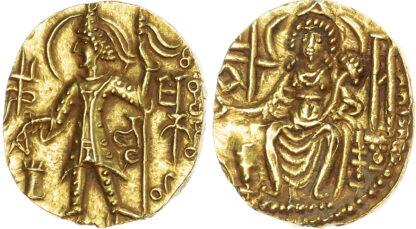 Kushan Empire, Shaka (c. 325-345 AD), gold Dinar