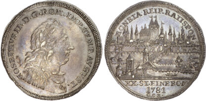 Germany, Regensburg, Joseph II, silver Half Taler, 1781