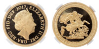 Elizabeth II, Proof Piedfort Sovereign, 2017