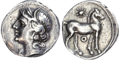 Bruttium, Carthaginian Occupation, time of Hannibal Silver Half Shekel