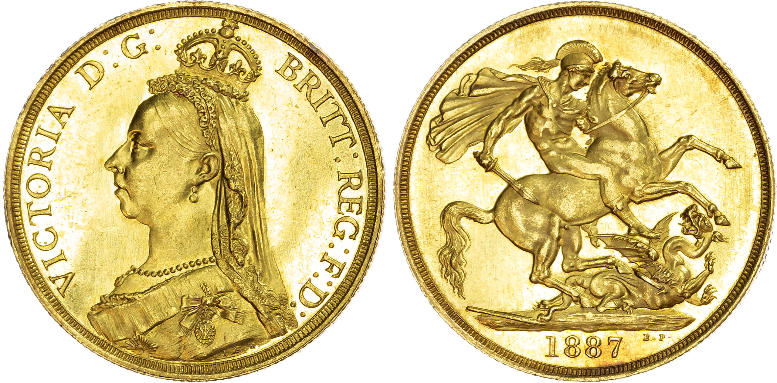 1887 Victoria Two Pound - Choice