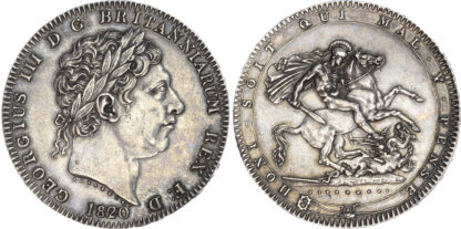 George III (1760-1820), Crown, 1820 LX