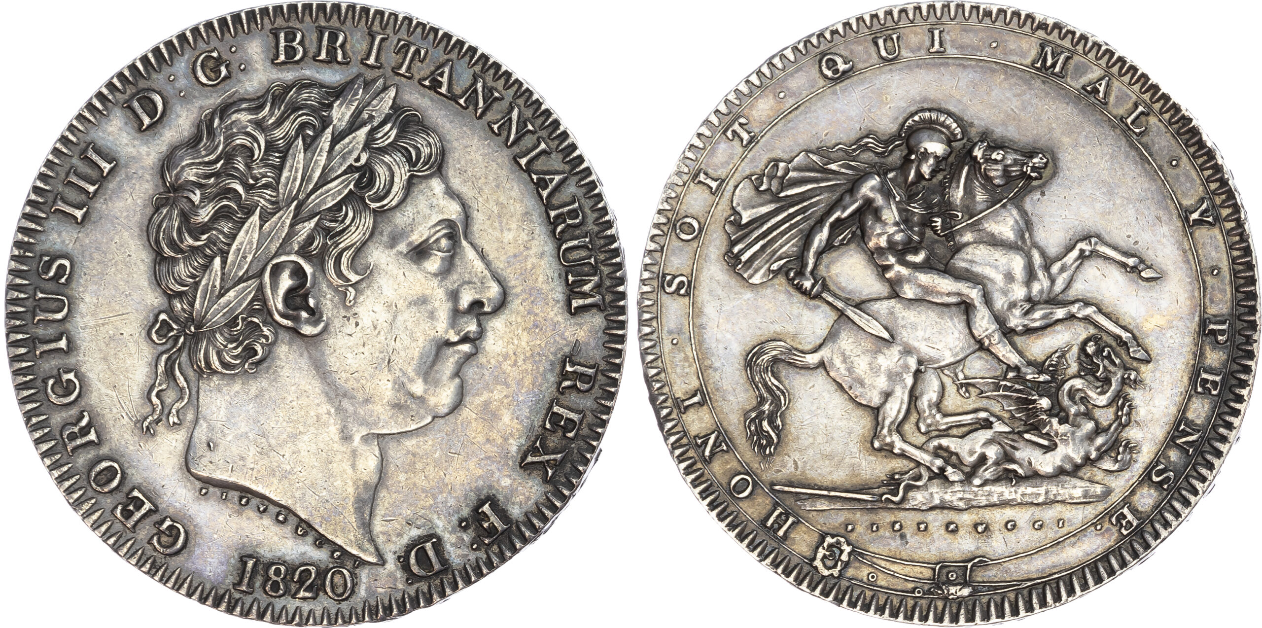 George III (1760-1820), Crown, 1820 LX