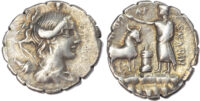 A. Postumius Albinus, Silver Denarius
