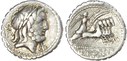 Q. Antonius Balbus, Silver Denarius Serratus