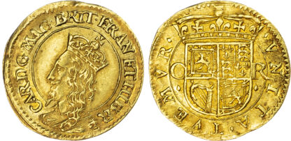 Scotland, Charles I Gold 1/8 Unit or Halfcrown