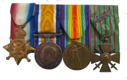 The 1914 Star Croix de Guerre group of 4 to Driver Frank Pippet