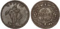 Sweden, Karl XII (1697-1718), copper Daler, 1719 - emergency issue