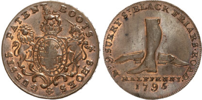 London, Blackfiars, Barnet Guest, Halfpenny, 1795