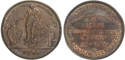 London, Cornhill, Richardson Goodluck & Co. advertising Halfpenny 1795
