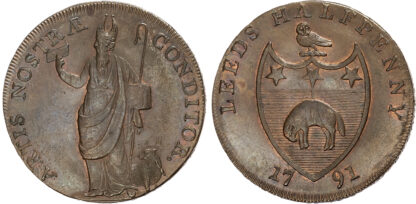 Yorks. Leeds , Richard Paley, Halfpenny 1791