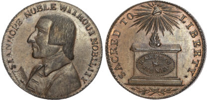 London, Political Series, Lutwyche’s Earl Stanhope Halfpenny undated