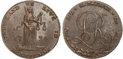 Co. Dub. Dublin, Lloyd & Ridley, Halfpenny 1794
