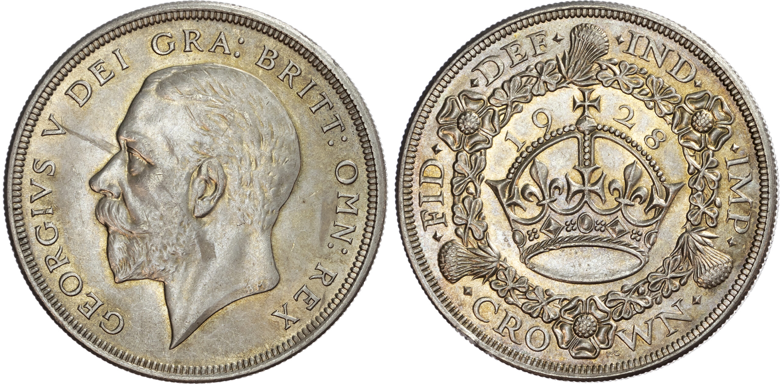 George V (1910-1936) Crown, 1928, Wreath Type