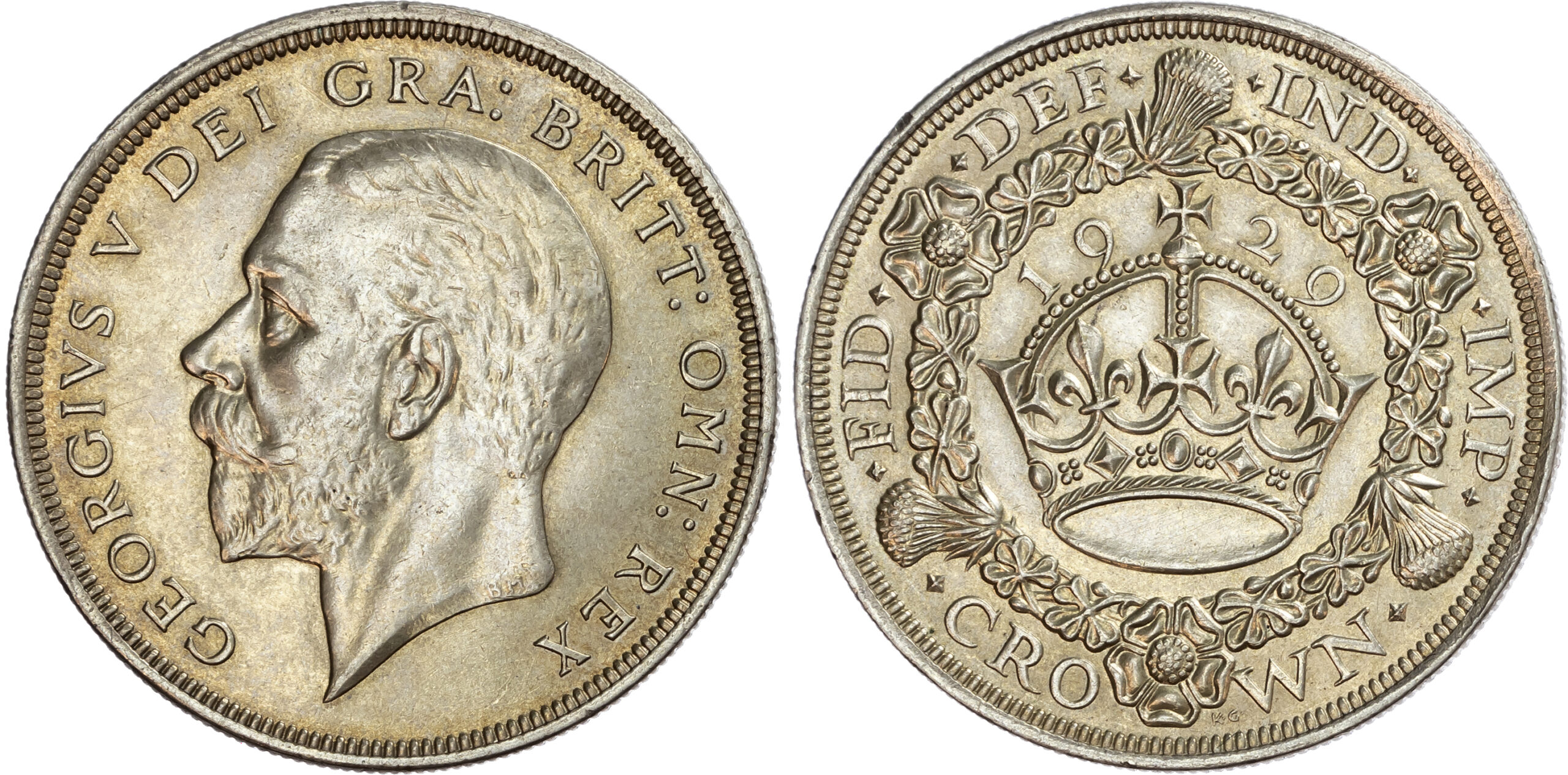 George V (1910-1936), Crown, 1929, Wreath Type