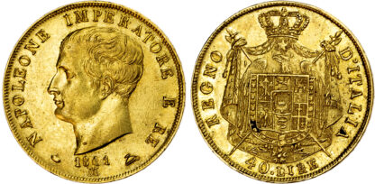 Italy, Milan, Napoleon I (1805-1814), gold 40 Lire, 1811