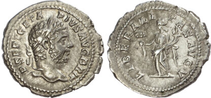 Geta as Augustus, Silver Denarius