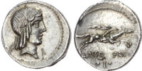 L Calpurnius Piso, Silver Denarius