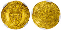 France, Charles VI (1380-1422), gold Ecu d'Or a la Couronne - MS 62