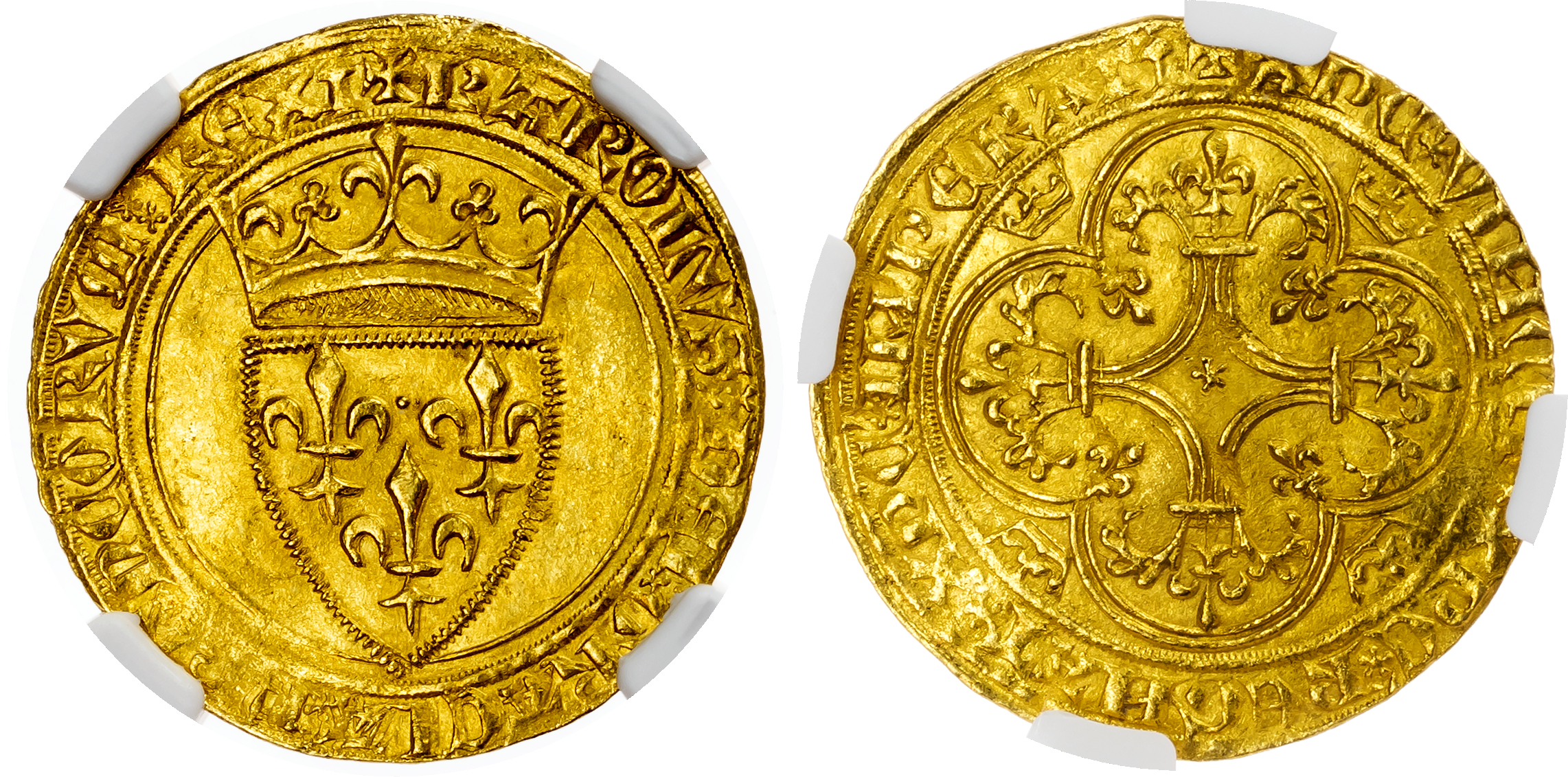 France, Charles VI (1380-1422), gold Ecu d'Or a la Couronne - MS 62