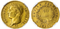 France, First Empire, Napoleon I (1804-1815), gold 40 Francs - AU 55