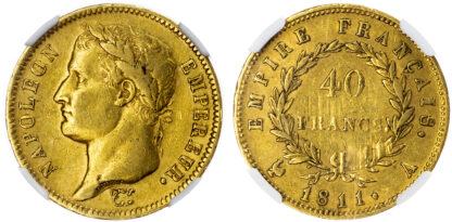 France, First Empire, Napoleon I (1804-1815), gold 40 Francs - AU 55