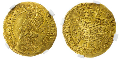 1643 Charles I Oxford Half-Unite - NGC AU58+