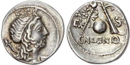 Cn. Cornelius Lentulus, Silver Denarius