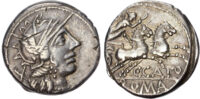 C. Porcius Cato, Silver Denarius