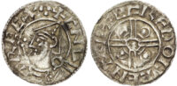 Cnut (1016-1035) Penny, pointed helmet type (1024-1030), Canterbury mint, moneyer Aelfred
