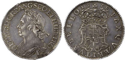 1658 Oliver Cromwell Halfcrown - PCGS AU58