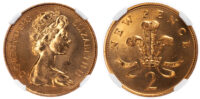 Elizabeth II (1952-2022) Two Pence, 1983, with NEW PENCE error on reverse