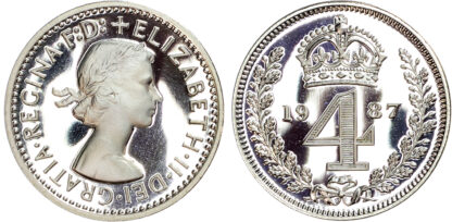 Elizabeth II (1952-2022) Maundy Set, 1957, Fourpence, Threepence, Twopence, Penny
