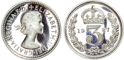 Elizabeth II (1952-2022) Maundy Set, 1957, Fourpence, Threepence, Twopence, Penny