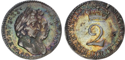 William & Mary (1689-1694) Maundy Set, 1694, Fourpence, Threepence, Twopence, Penny