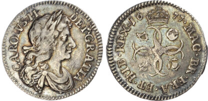Charles II (1685-1688) Maundy Set, 1677, Fourpence, Threepence, Twopence, Penny