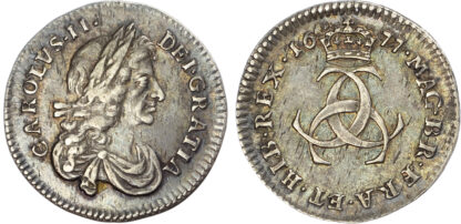 Charles II (1685-1688) Maundy Set, 1677, Fourpence, Threepence, Twopence, Penny