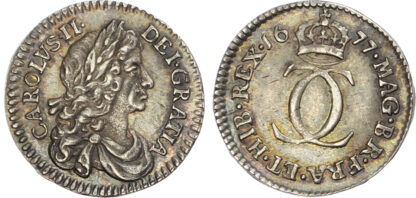 Charles II (1685-1688) Maundy Set, 1677, Fourpence, Threepence, Twopence, Penny