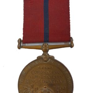 Coronation (Police) Medal 1902 – St John Ambulance Reverse to Private W. Jaggers
