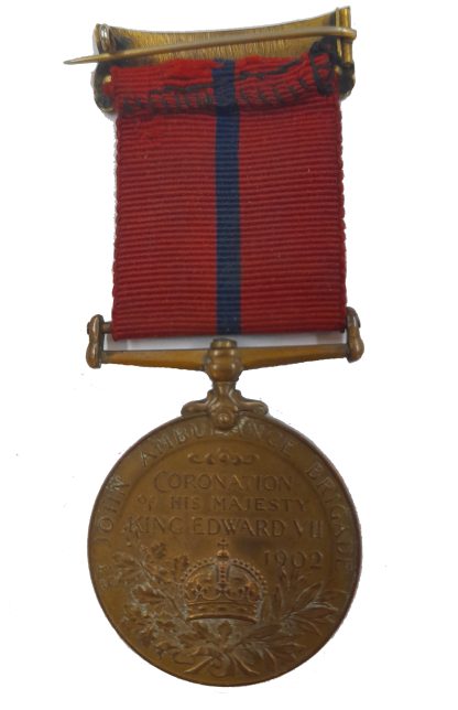 Coronation (Police) Medal 1902 – St John Ambulance Reverse to Private W. Jaggers