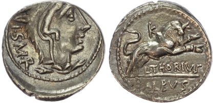 L. Thorius Balbus, Silver Denarius