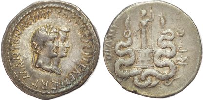 Mark Antony and Octavia, Silver Cistophoric Tetradrachm
