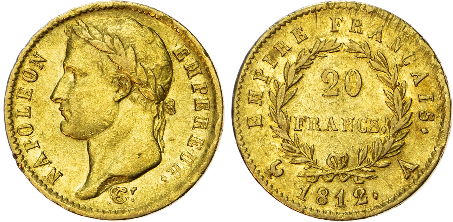 France, First Empire, Napoleon I, gold 20 Francs, 1812 | Baldwin's