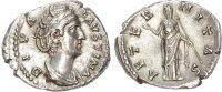 Diva Faustina I, Silver Denarius