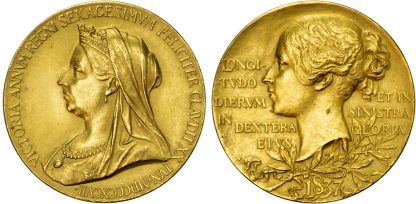 Victoria, Diamond Jubilee of Queen Victoria, official Royal Mint small 24ct gold medal