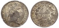 France, First Empire, Napoleon I, silver 5 Francs, 1813‑M