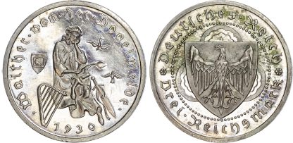 Germany, Weimar Republic, Proof silver 3 Reichsmark, 1930 A