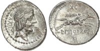 L. Calpurnius Piso Frugi  Silver Denarius