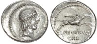 L. Calpurnius Piso Frugi  Silver Denarius