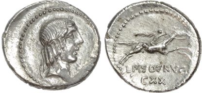 L. Calpurnius Piso Frugi  Silver Denarius
